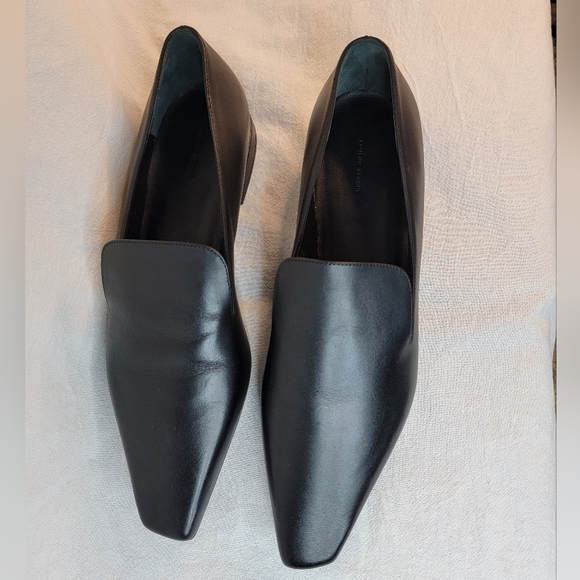 LOULOU STUDIO Carole Black Leather Loafers Pointed Toe Minimalist Flat 40 Italy - Picture 5 of 16